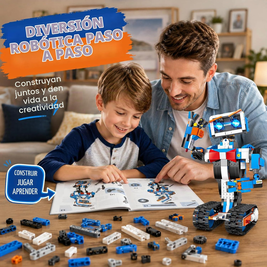 Kit de construcción de robot STEM para niños de 8 a 12 años, aplicación y