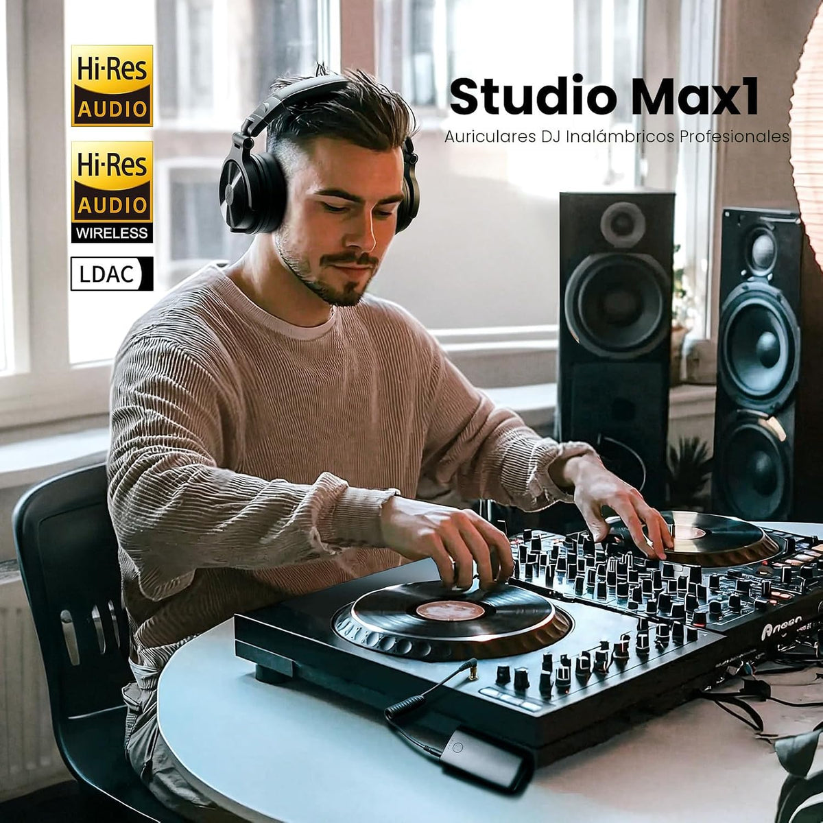 OneOdio Studio Max 1 Auriculares inalámbricos para DJ y estudio con cable