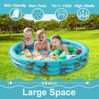 Piscina inflable de dinosaurio para bebés, piscina infantil de 48 x 12 pulgadas