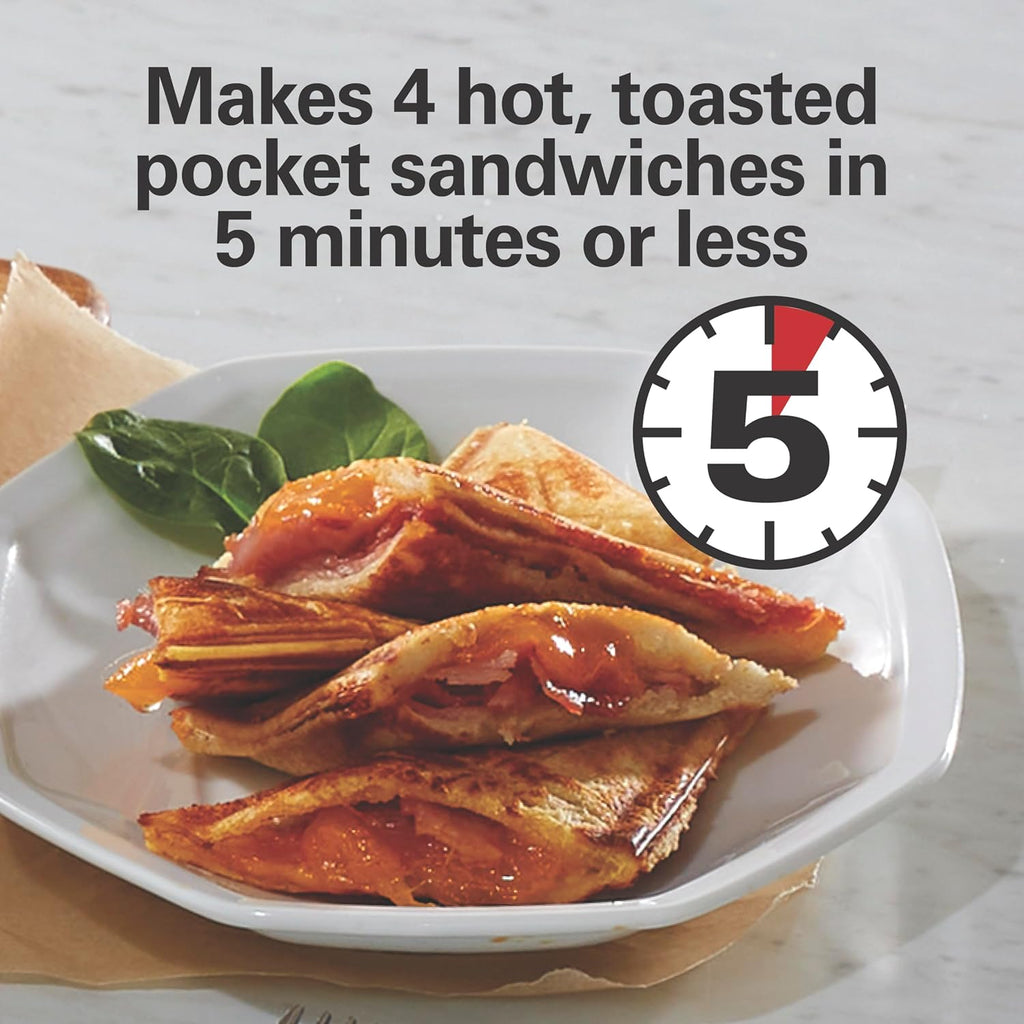 Hamilton Beach Parrilla eléctrica sellada para sándwiches