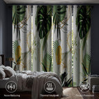 4 paneles de cortinas opacas, cortinas botánicas bohemias para