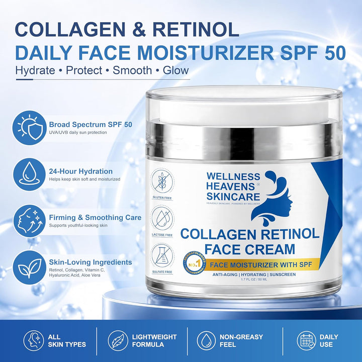Hidratante facial antienvejecimiento para cara, hidratante facial c...