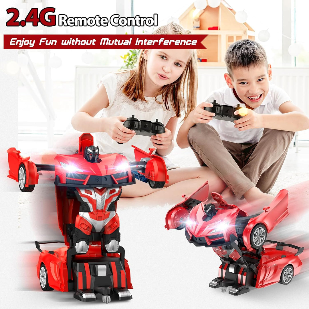 Qumcou Auto de control remoto de transformación, autos RC para niño...