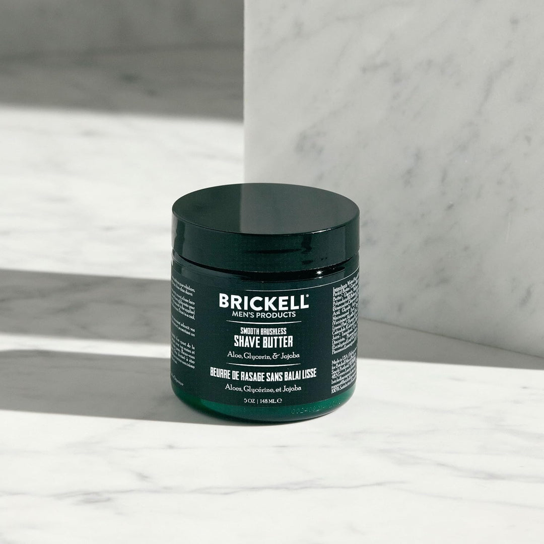Brickell - Mantequilla de afeitar suave sin escobillas para hombre,...