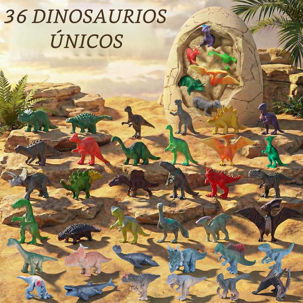 Uregoio 36 Kit único de excavación de dinosaurios con herramientas y