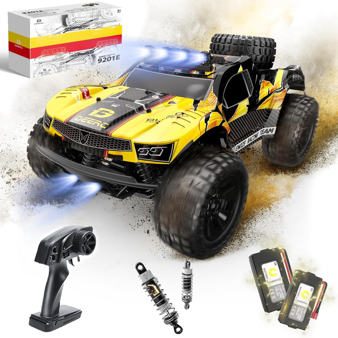 DEERC 9201E 1:10 Camión a control remoto grande con luces, automóvi...