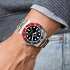 LO Reloj Oyster para hombre, cronógrafo analógico, de cuarzo, acero inoxidable, impermeable, cristal de zafiro, regalo de lujo, simple y casual