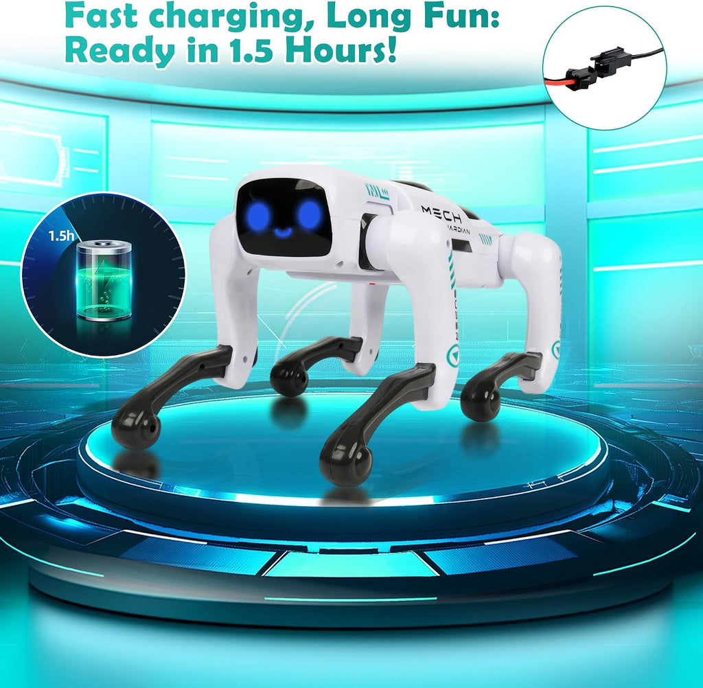 Perro robot inteligente para niños, mascota robótica de aprendizaje STEM con control remoto y aplicación, más de 30 acciones, juguete programable, regalo para niños y niñas de 6 a 12 años (compatible con iOS/Android)​