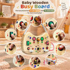 Montessori Tablero de madera para niños pequeños con luces LED e