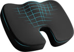 Skechers Cojín de Espuma Viscoelástica para Asiento, Cojín para Silla de Oficina para Alivio del Dolor de Coxis, Almohada para Glúteos para Silla de Oficina, Cojín para Asiento de Coche, Escritorio de