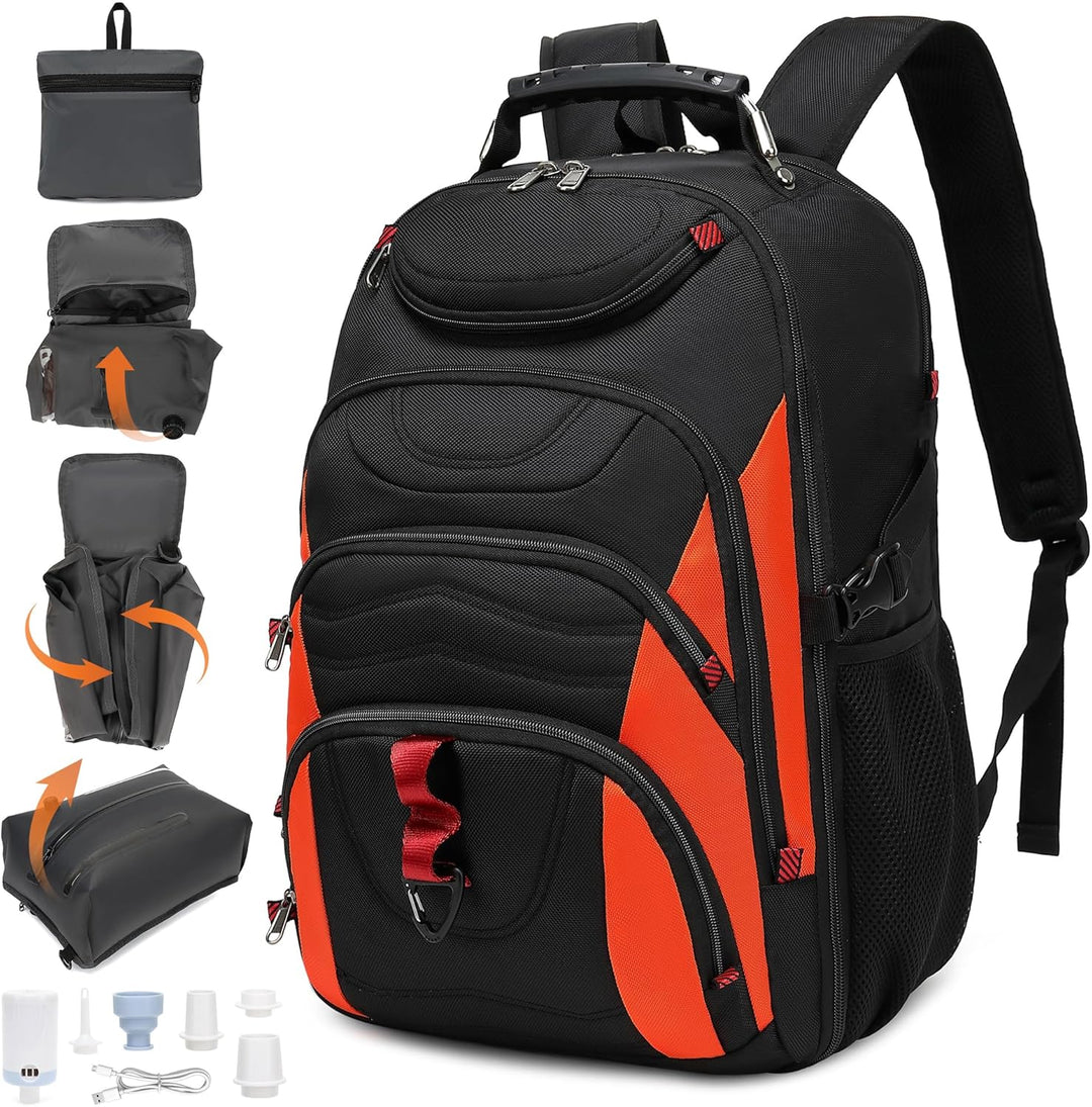 Boavan Mochila de sellado al vacío para viajes con bomba, bolsa gra...