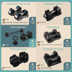 Lifepro TriForm - Juego de mancuernas ajustables 3 en 1, pesas rusas y