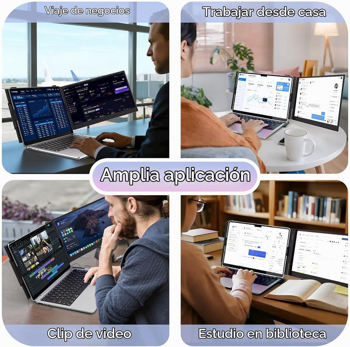 ROYY - Extensor de pantalla para laptop, monitor portátil 1080P FHD...
