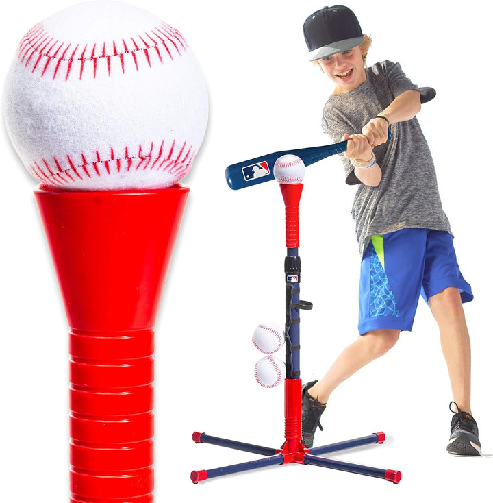 Franklin Sports Grow-with-Me - Soporte de bateo de béisbol para niñ...