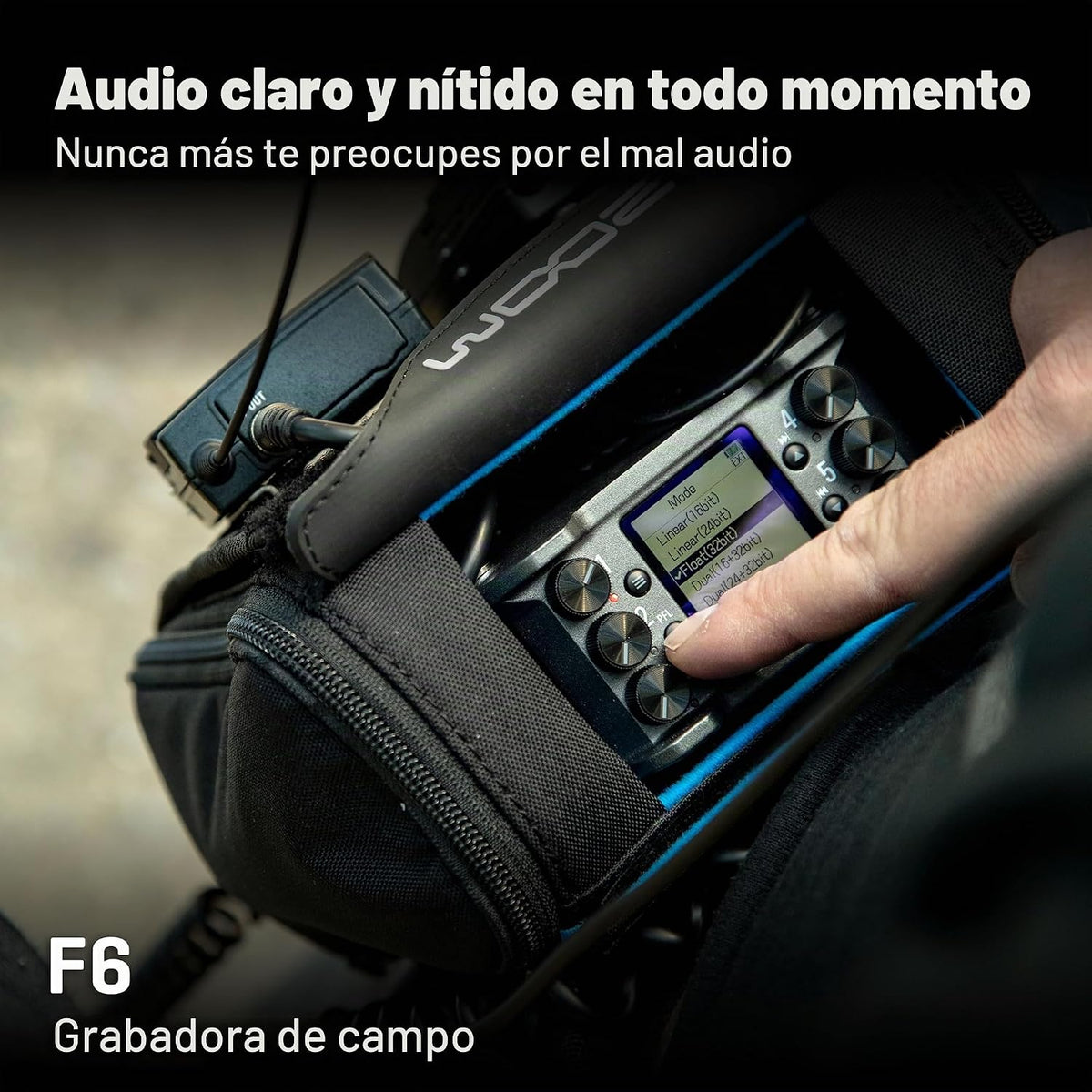 Zoom Grabadora de campo profesional F6 para cineastas y músicos
