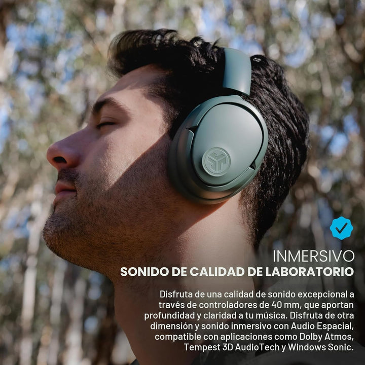 Auriculares inalámbricos JLab JBuds Lux ANC, Sage, cancelación acti...