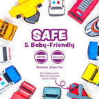 Tub Works® Emergency™ Cars - Juguetes de baño iluminados, paquete de 12 | Juguetes iluminados activados por agua que parpadean y cambian de color | Juguetes de baño para bebés y niños pequeños de fácil agarre | Juguetes sensoriales con luces de baño para