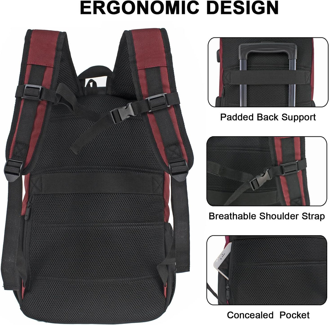 Mochila para computadora portátil WOLT con puerto de carga USB, par...