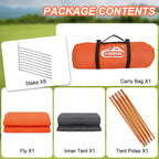 Tienda de campaña para 1 persona para acampar, senderismo, caza de montaña, tiendas de mochilero, resistencia a las 4 estaciones a prueba de viento a prueba de lluvia e impermeable