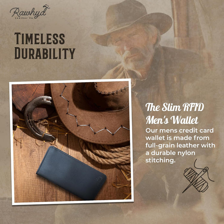 RAW HYD Cartera larga para hombre \u2013 Cartera de vaquero de rode...