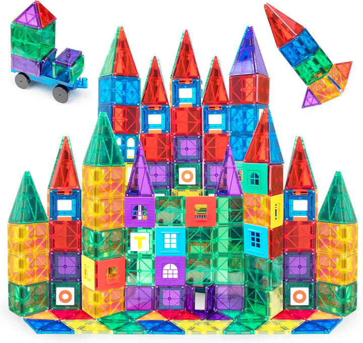 Playmags Juego de construcción de fichas magnéticas de 150 piezas \...
