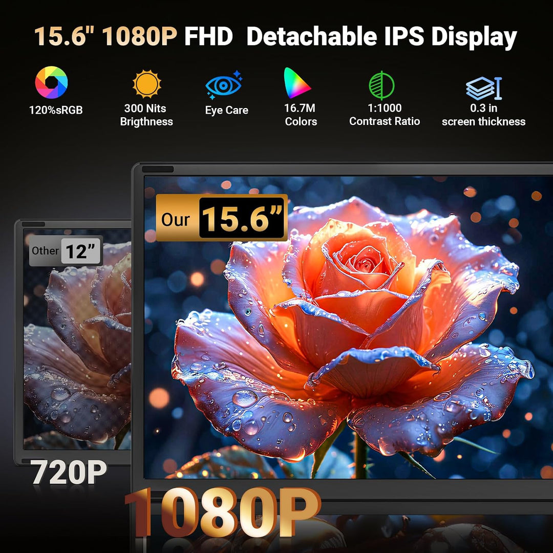 Extensor de pantalla para computadora portátil de 15,6", monitor po...