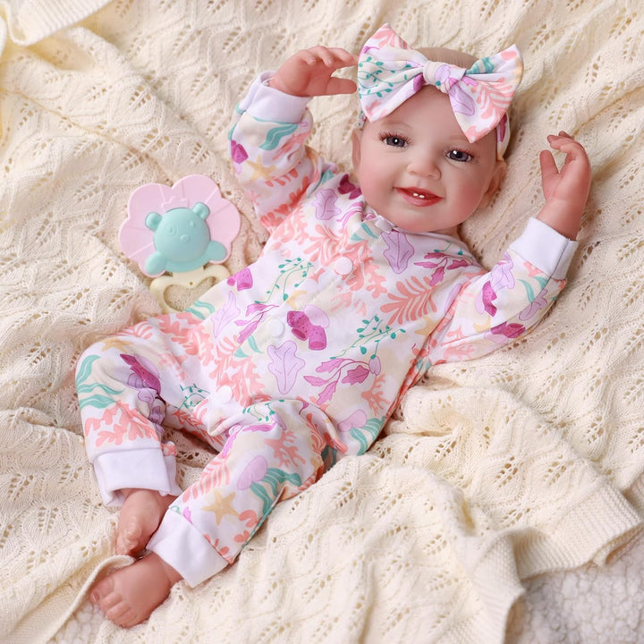 BABESIDE 5 juegos de ropa de muñeca Reborn con diadema de muñeca pa...