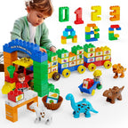 Building Blocks Set para Toddlers 3-5 con Cars & Train Theme