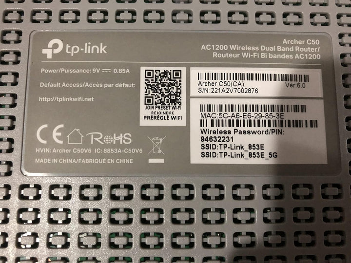 TP-Link Archer C50 IEEE 802.11ac Router inalámbrico Ethernet (renov...