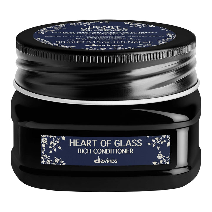 Davines Heart of Glass Rich Conditioner, Fortifying Treatment for B...