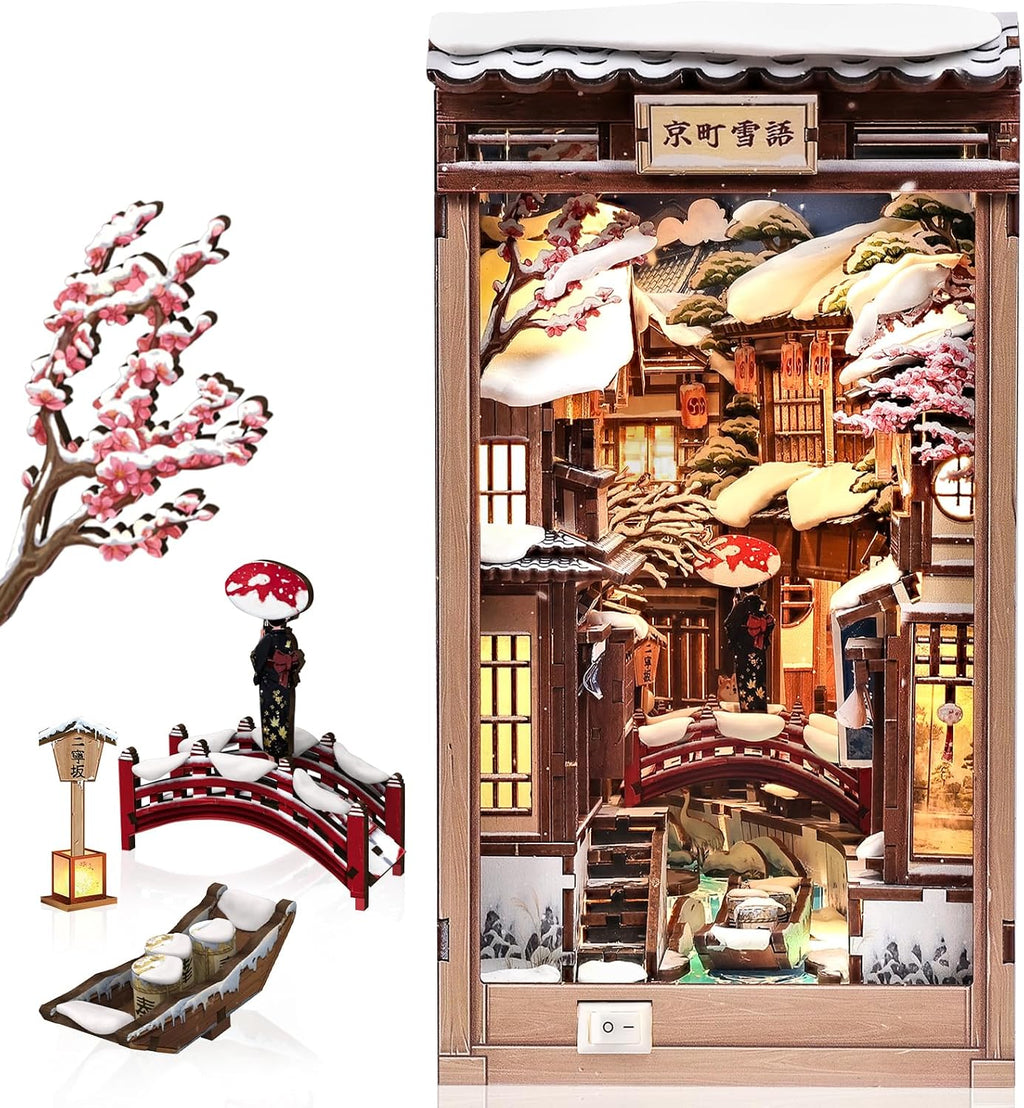 CUTEBEE Kit de rincón de libros - Casa de muñecas en miniatura para adultos