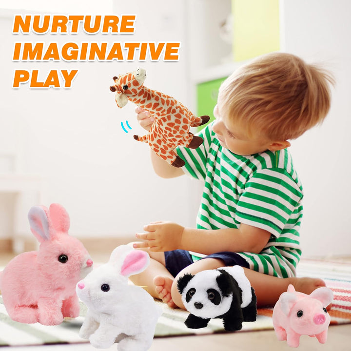Hopearl - Cerdito interactivo que camina, juguete de peluche electr...