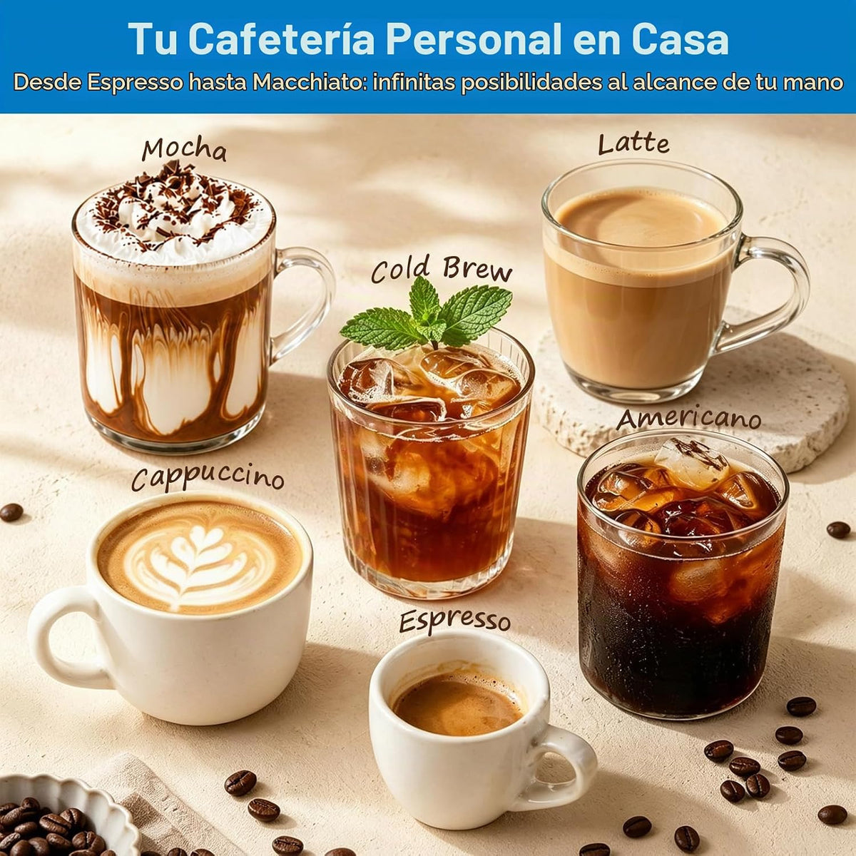 XIXUBX Máquina de café expreso en frío con espumador de leche, gris