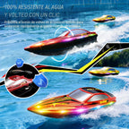 DEERC Paquete de 2 barcos RC para niños, 120 minutos de funcionamiento, 7
