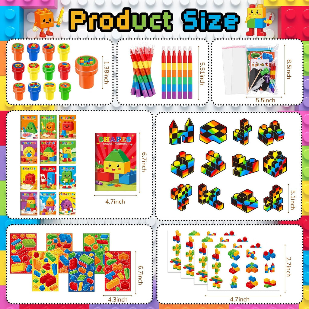 BenLouis Juego de 84 piezas de bloques de construcción para colorear