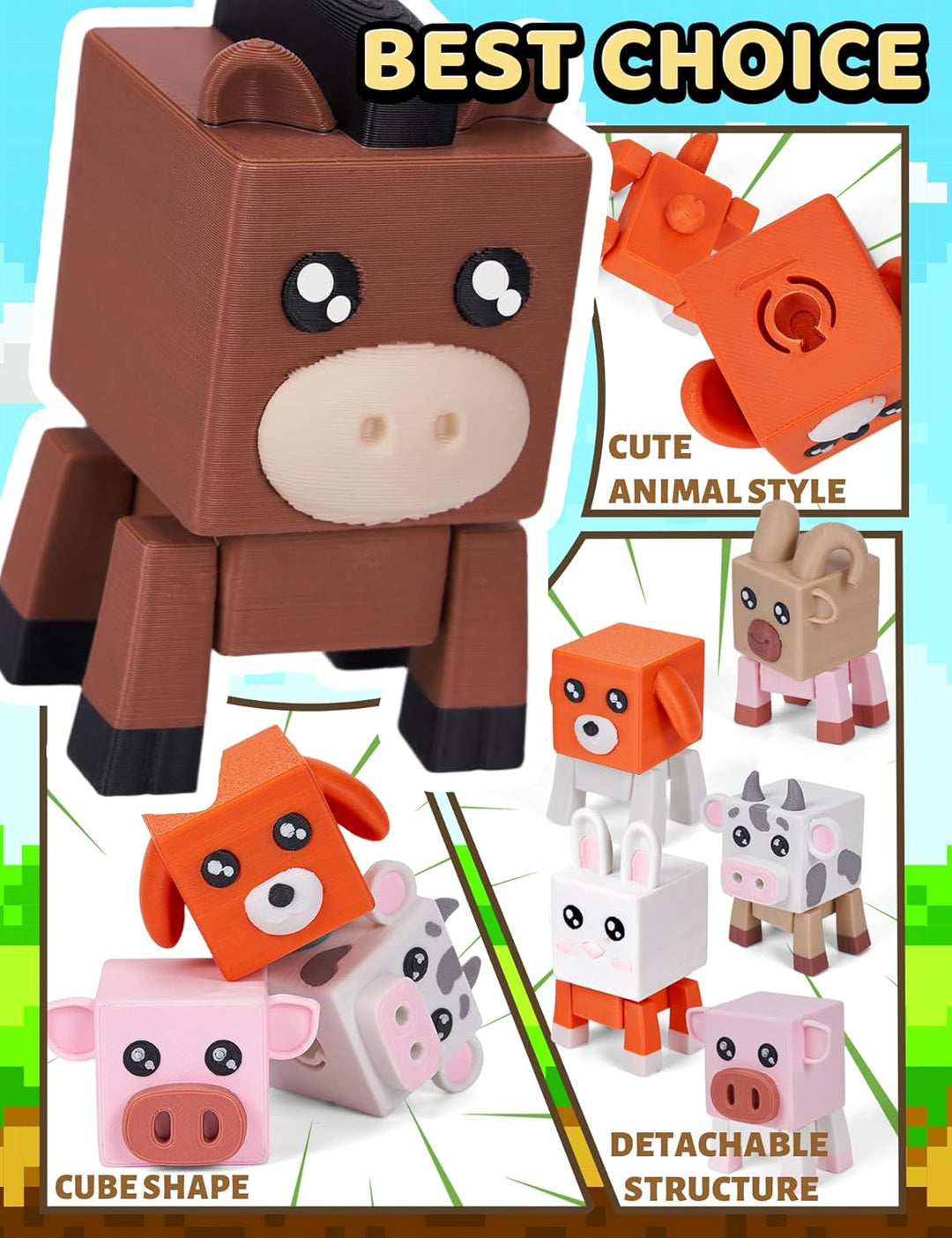Juguetes de animales de granja Paquete de 6 unidades