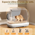 Meowant Caja de arena automática de gran espacio para varios gatos