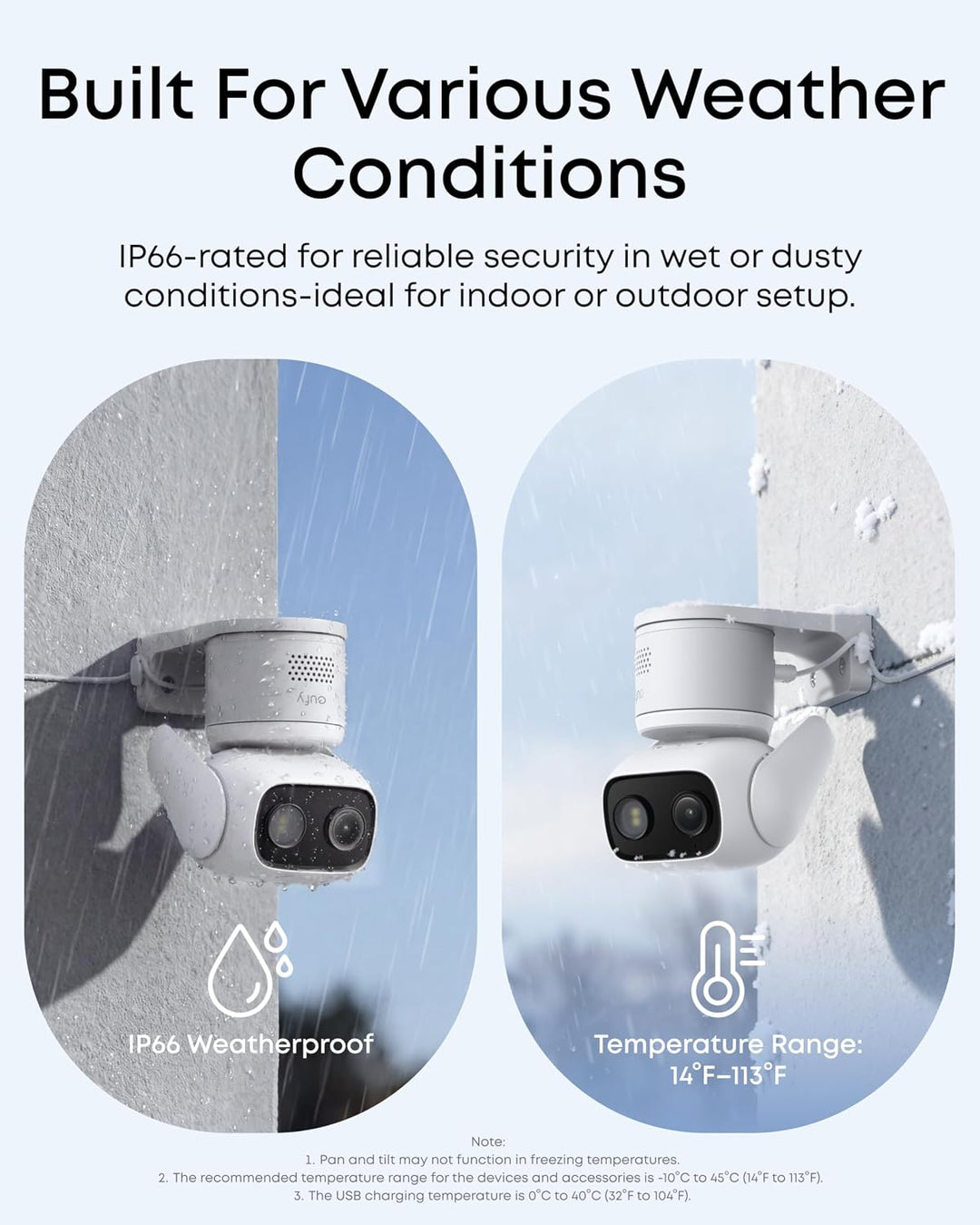 eufy - Cámara de seguridad para interiores y exteriores C31, IP66,...