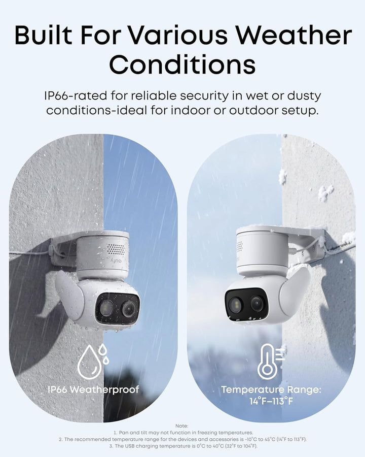 eufy - Cámara de seguridad para interiores y exteriores C31, IP66,...