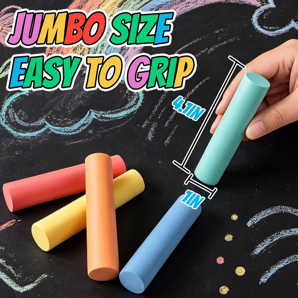 Juego de 320 tizas para acera para niños, 20 colores jumbo, lavables