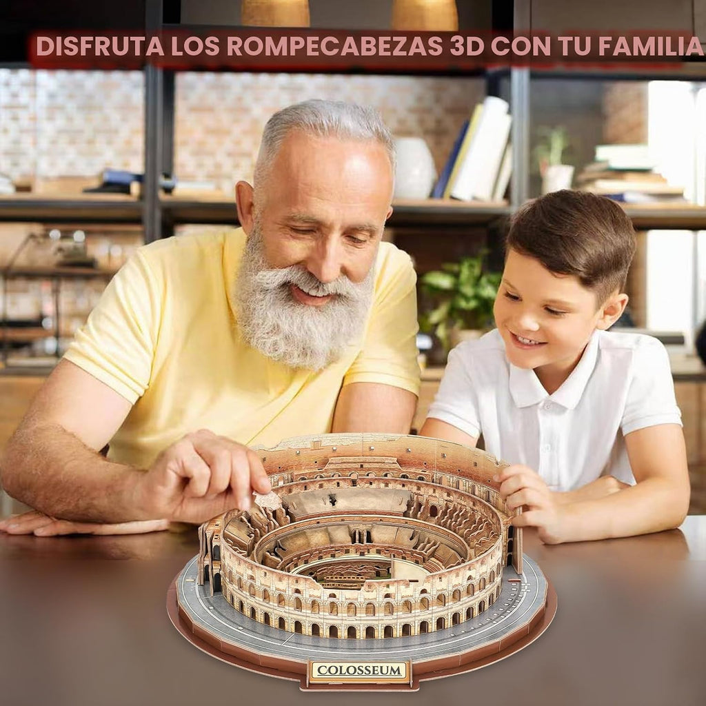 CubicFun Rome Coliseo Rompecabezas 3D para Adultos y Niños, Kit de Modelo de 163 Piezas