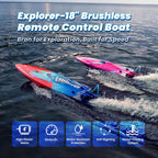 Fms 18" Barco RC sin() Escobilla Brushless de Alta Velocidad para Carrera con Control Remoto