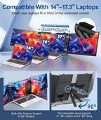 Ozirex Extensor de pantalla para laptop de 15.3 pulgadas, monitor p...