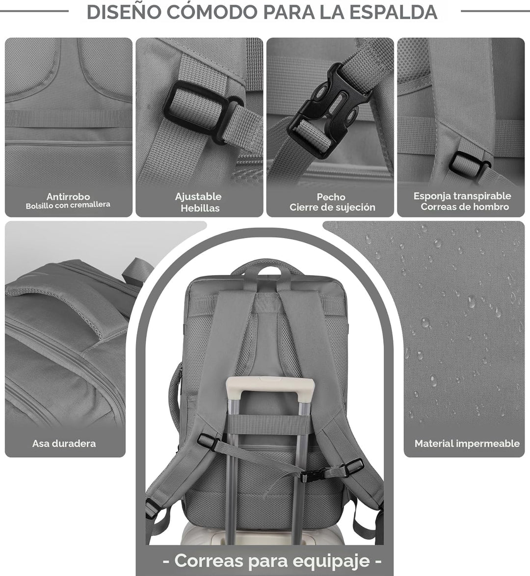 AREYTECO Mochila de transporte, mochila de viaje extra de 50 L para...