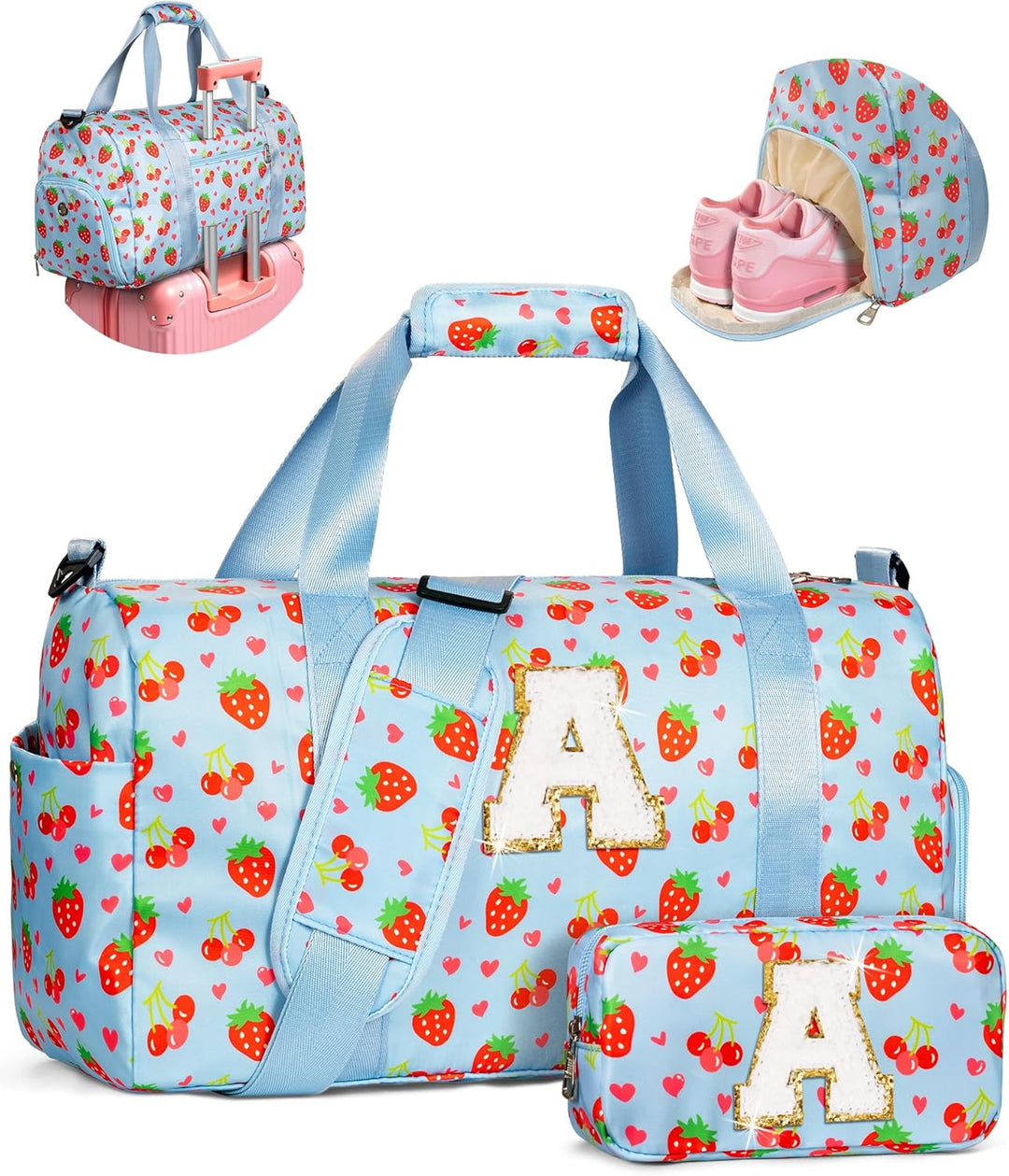 Elilier Regalos para niñas, bolsa de lona inicial para niños, linda...