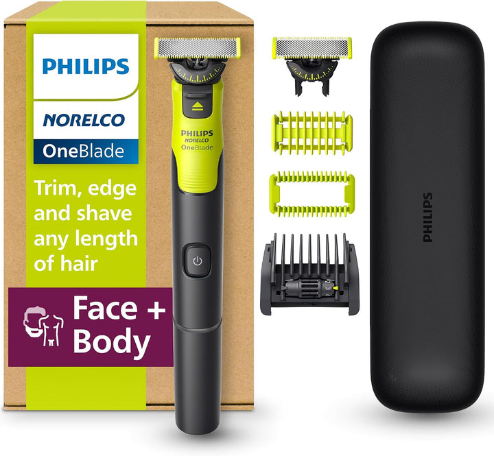 Philips Norelco OneBlade 360 con conectividad híbrida cara + cuerpo...