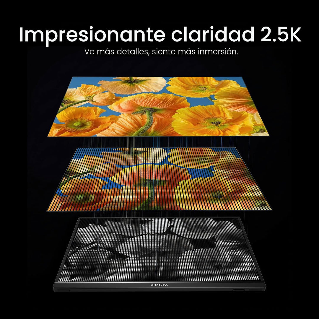 ARZOPA \u2013 Monitor portátil 16 pulgadas 2.5K 2560 x 1600 QHD IPS...
