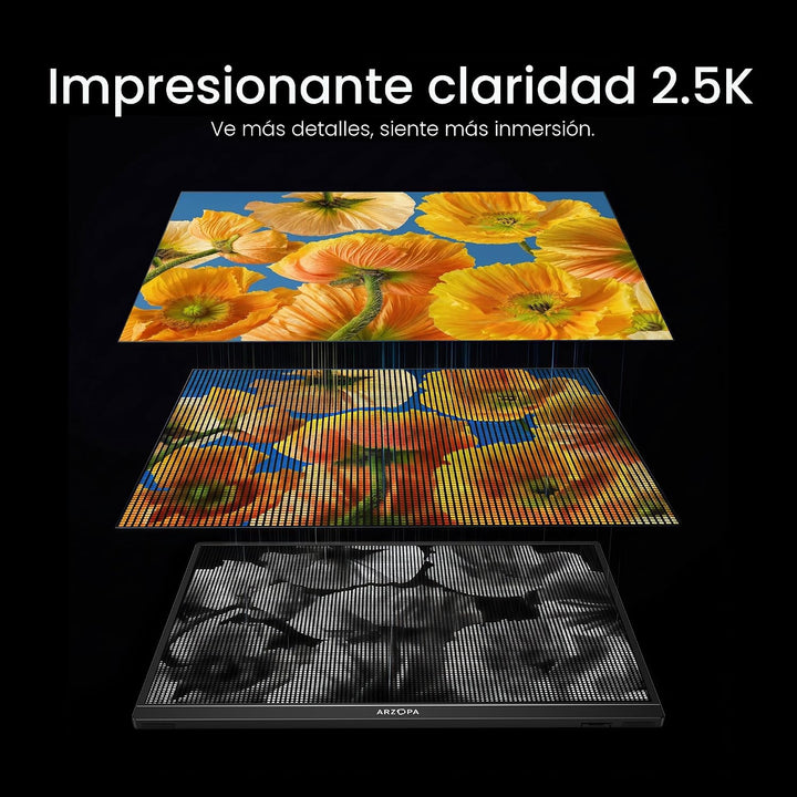 ARZOPA \u2013 Monitor portátil 16 pulgadas 2.5K 2560 x 1600 QHD IPS...