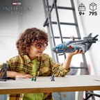 LEGO Marvel Los Vengadores Quinjet 76248, Juego de Construcción de Nave Espacial con Minifiguras de Thor, Iron Man, Viuda Negra, Loki y Capitán América, Saga del Infinito