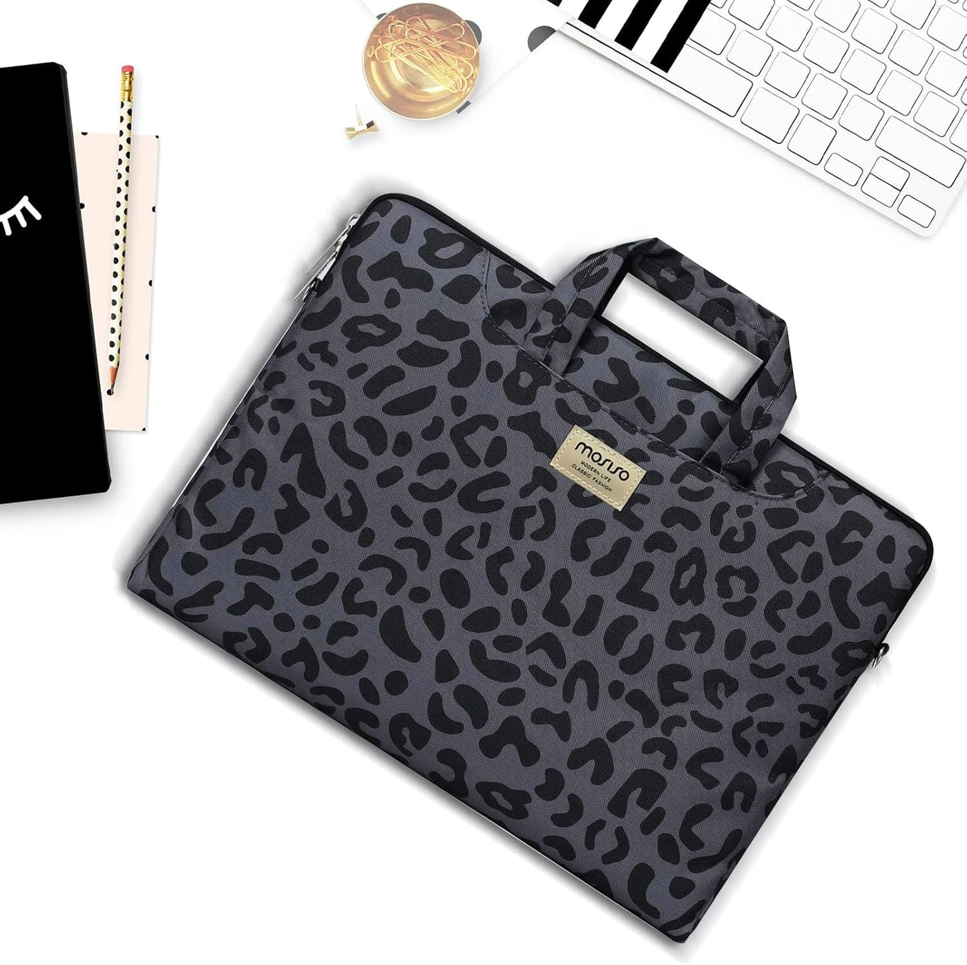 MOSISO Bolsa de hombro para laptop, bolsas de computadora de 15.6 p...
